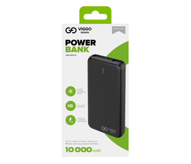 VIGGO DESIGN POWERBANK VIGGO 10.000 mAh USB-C Czarny ^ - 1464574 - zdjęcie 2
